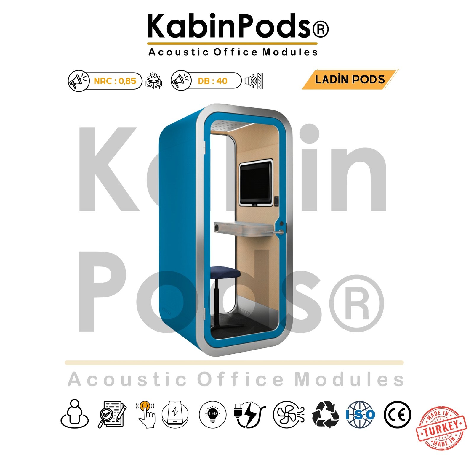 Telefon Kabini - 15. Görsel - Akustik Telefon Görüşme Kabini Modelleri ve Özellikleri